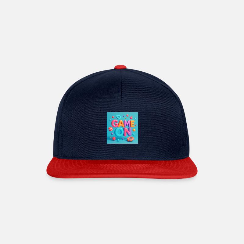 Game on - Snapback Cap - Navy/Rot