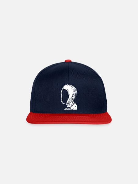 Gruseliger Gothic Man - Snapback Cap - Navy/Rot
