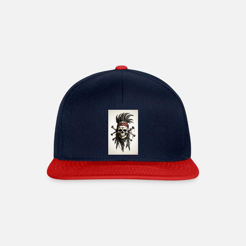 IMG 0170 - Snapback Cap - Navy/Rot