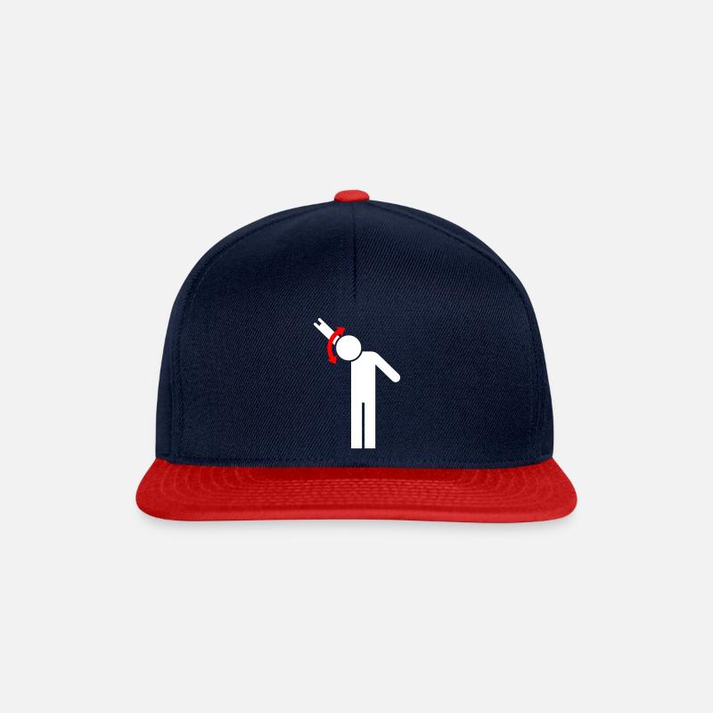 headbanger - Snapback Cap - Navy/Rot