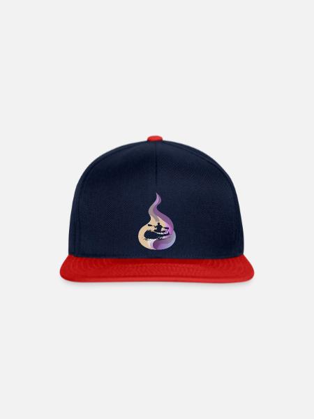 Rafting Bach - Snapback Cap - Navy/Rot