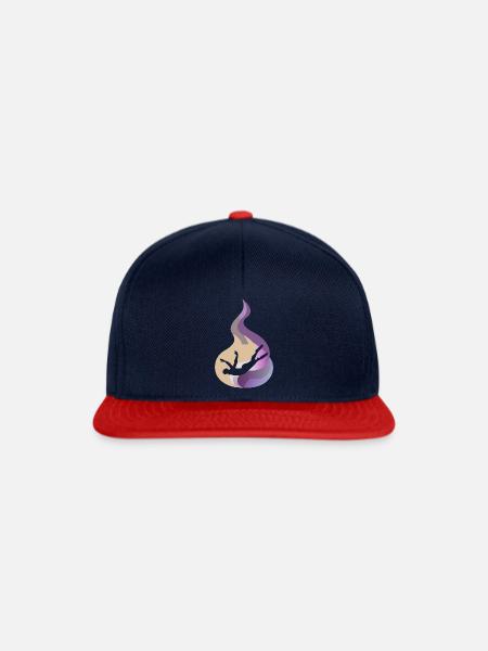 Schwimmer Schnorcheln - Snapback Cap - Navy/Rot