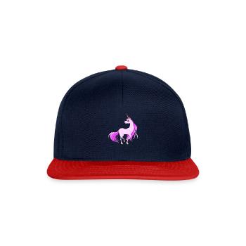 licorne - Casquette snapback - bleu marine/rouge - Devant