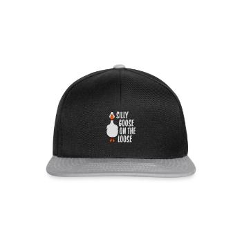 goose on the loose - Snapback Cap - Schwarz/Grau - Vorne