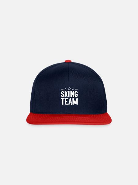 Skiing Team Ski - Snapback Cap - navy/red