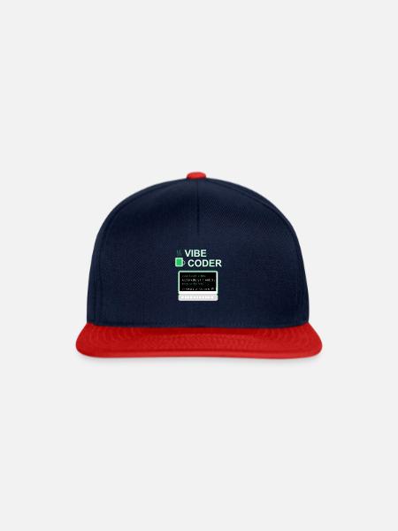 Vibe Coder - Snapback Cap - Navy/Rot