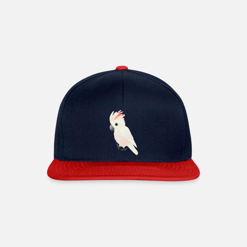 Cacatoès des Moluques - Casquette snapback - bleu marine/rouge