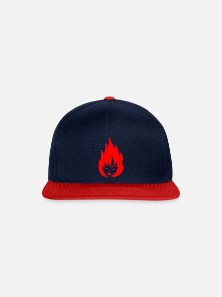 girl on fire - Snapback Cap - Navy/Rot