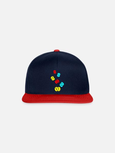 Kaffeebohne Symbol - Snapback Cap - Navy/Rot