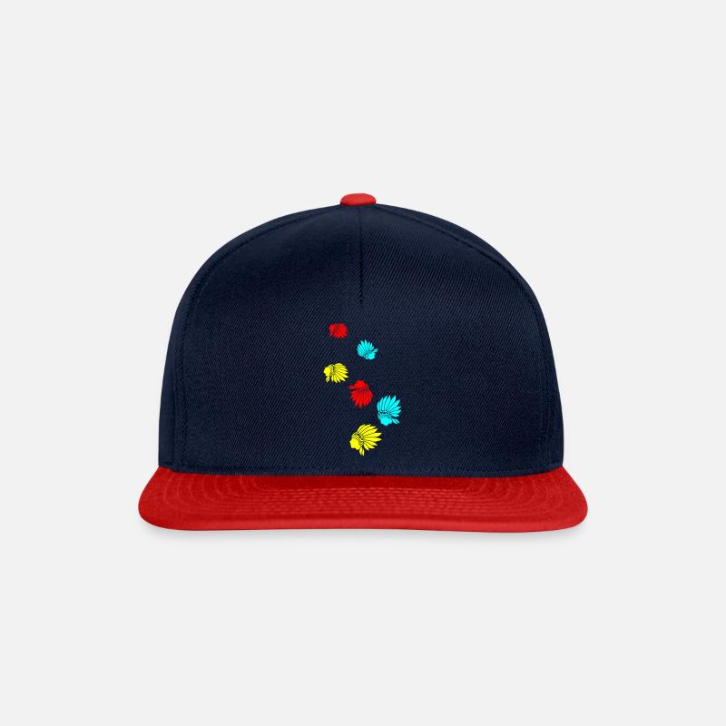 Indianer kopf - Snapback Cap - Navy/Rot