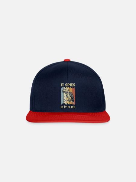 Birds Aren't Real - Snapback Cap - Navy/Rot