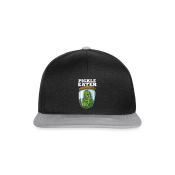 Cornichons Concombres Fruits Nourriture végétalienne Dicton - Casquette snapback - noir/gris - Devant