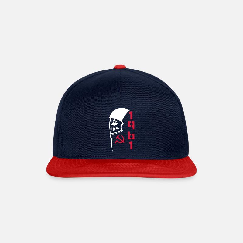 Yuri Gagarine Russie Poutine Russie - Casquette snapback - bleu marine/rouge