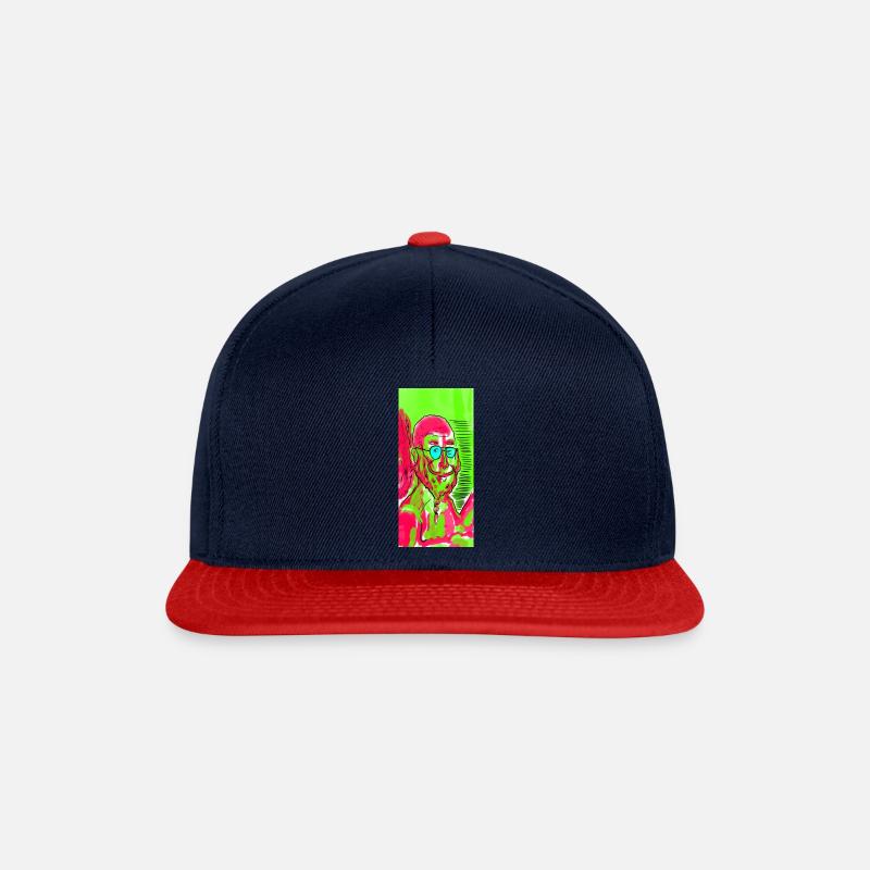 almost me - Snapback Cap - Navy/Rot