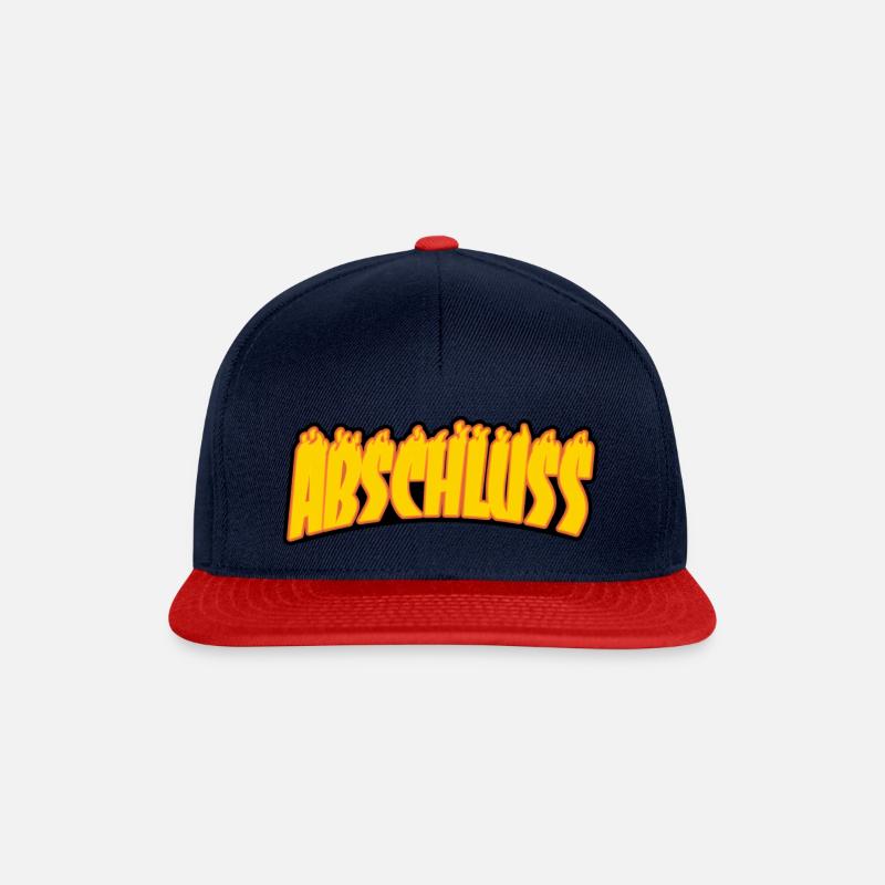 abschluss - Snapback Cap - Navy/Rot