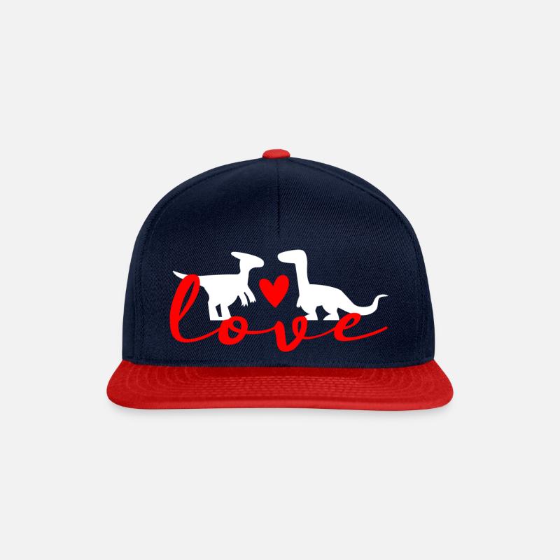 Dino Liebe - Snapback Cap - Navy/Rot
