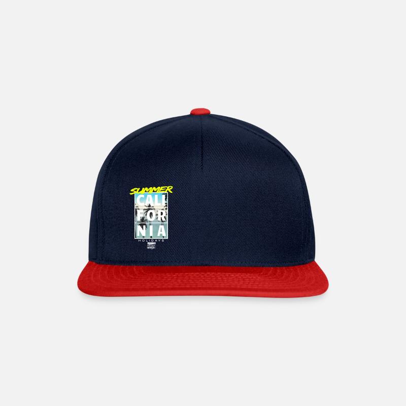 California Summer Vibes - Snapback Cap - Navy/Rot