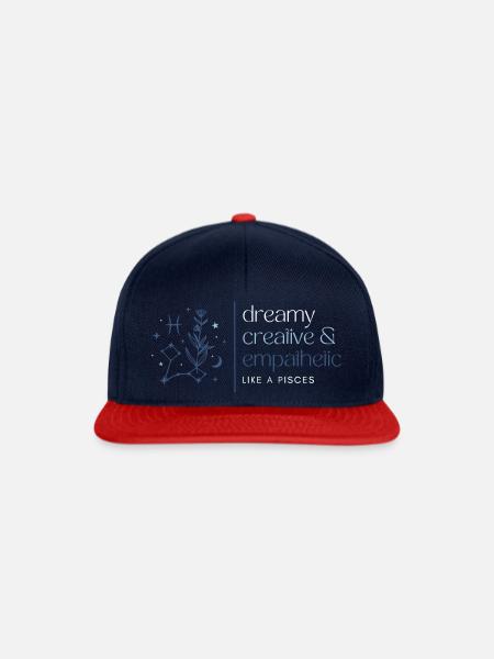 Pisces Zodiac Pisces - Snapback Cap - navy/red
