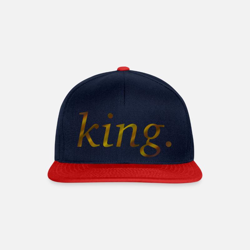 King. 2 - Snapback Cap - Navy/Rot