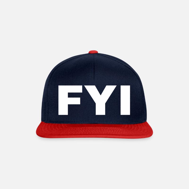 FYI - Snapback Cap - navy/red