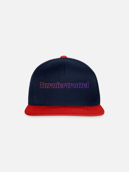 Turniertrottel Motiv, hilfsbereite Gehilfen - Snapback Cap - Navy/Rot