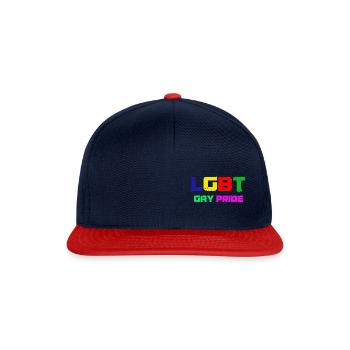 LGBT - Casquette snapback - bleu marine/rouge - Devant