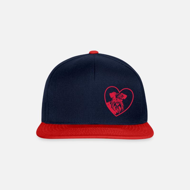 Zwergschnauzerliebe Schnauzerliebe Hunde Geschenk - Snapback Cap - Navy/Rot