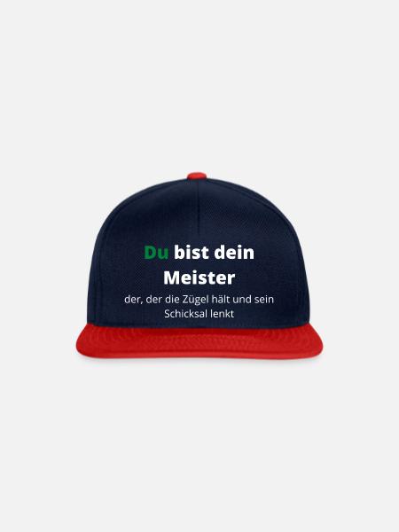 Du bist... - Snapback Cap - Navy/Rot