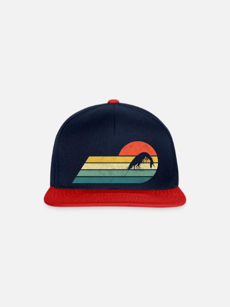 Garnele Shrimp Krebs Scampi Retro vintage - Snapback Cap - Navy/Rot