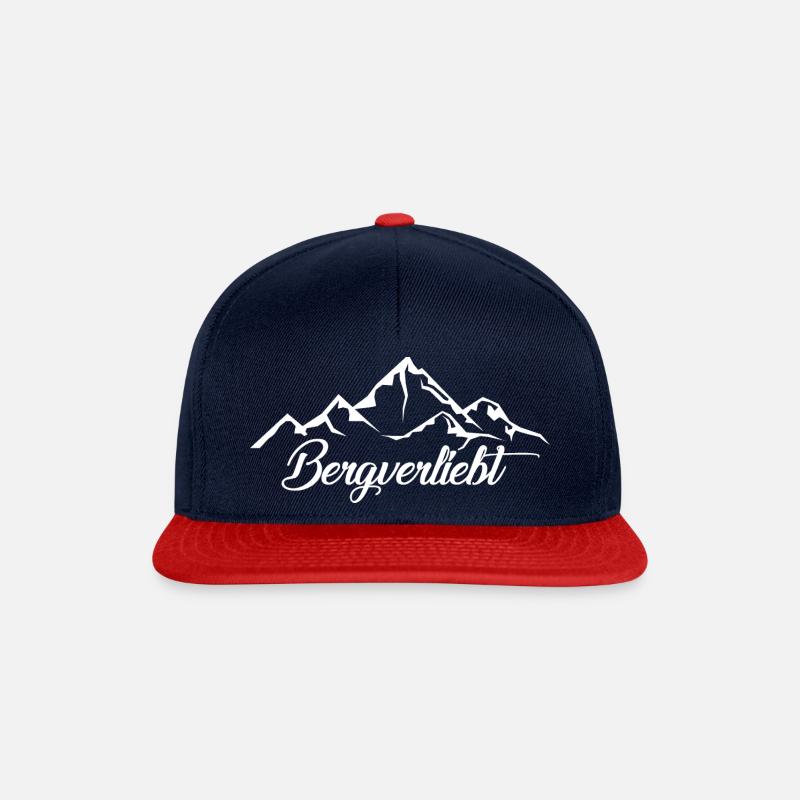 Bergverliebt - (12) - Snapback Cap - Navy/Rot