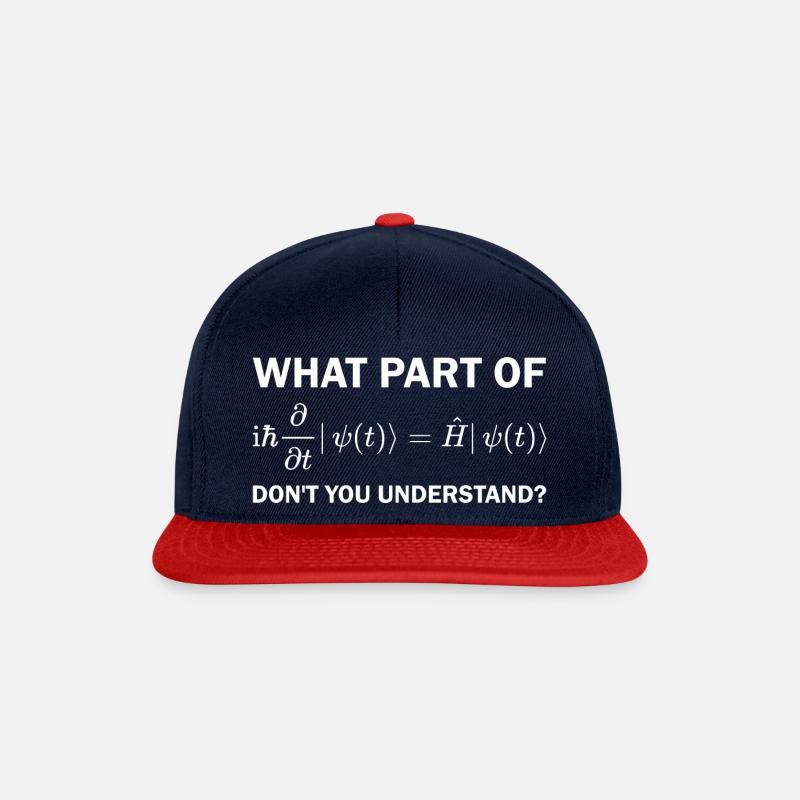 Schrödingergleichung Science lustiger Physik Spruc - Snapback Cap - Navy/Rot