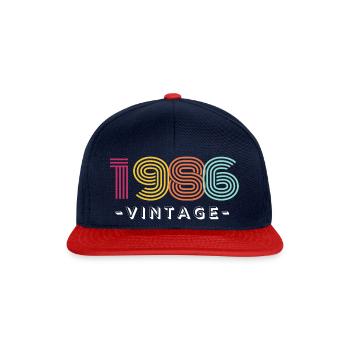 1986 VINTAGE - Casquette snapback - bleu marine/rouge - Devant