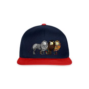Le pouvoir des trois lions - Les gardiens d'Orbis - Casquette snapback - bleu marine/rouge - Devant