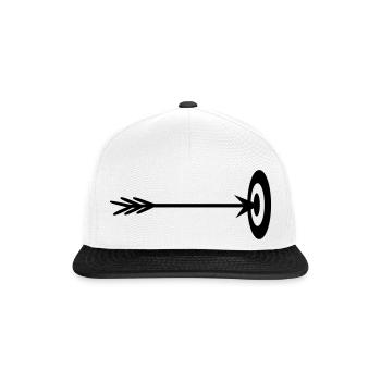 target archer center hit arrow bo - Snapback Cap - white/black - Front