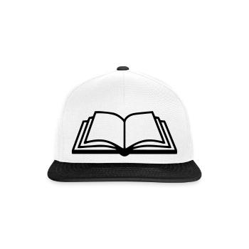 book - Snapback Cap - white/black - Front