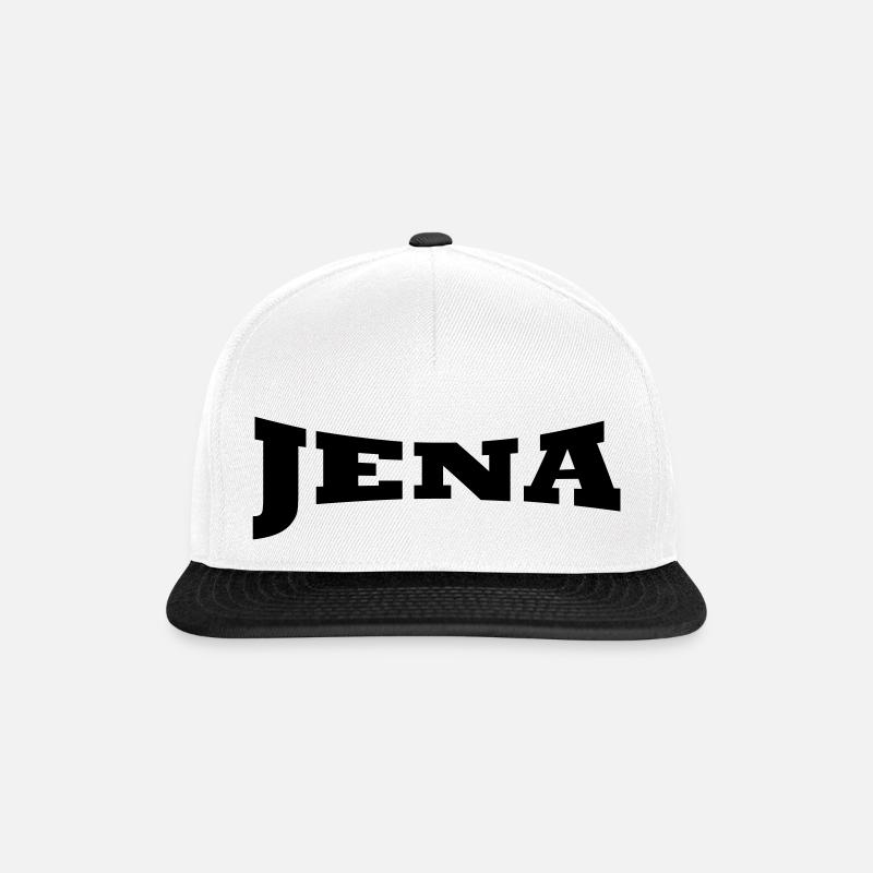 Jena Schriftzug - Snapback Cap - Weiß/Schwarz