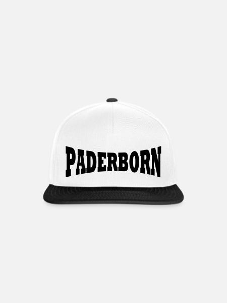 Paderborn Schriftzug - Snapback Cap - Weiß/Schwarz