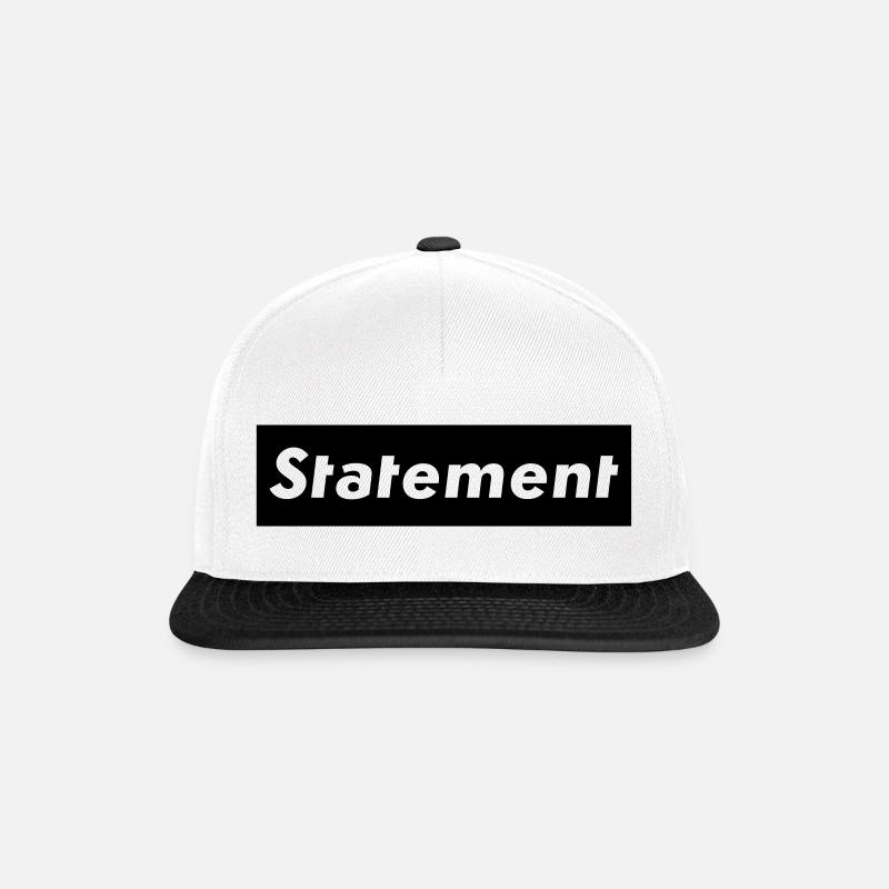 Statement - Casquette snapback - blanc/noir