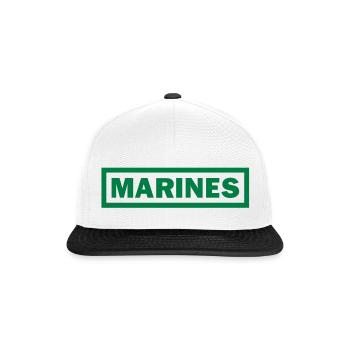 marines_vec_1en - Snapback Cap - white/black - Front