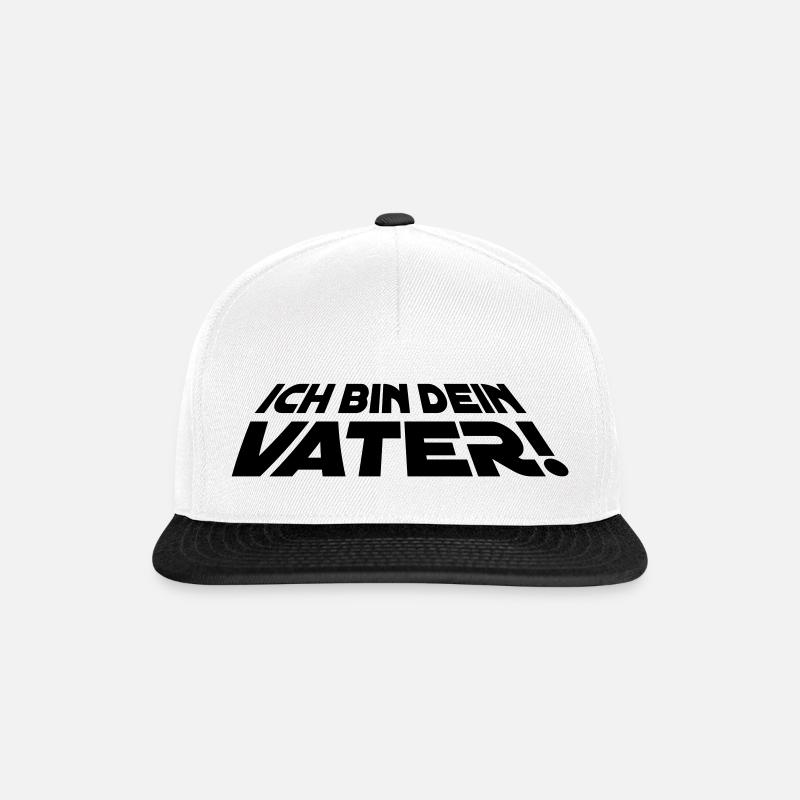 ich_bin_dein_vater_15x5_1f - Snapback Cap - Weiß/Schwarz