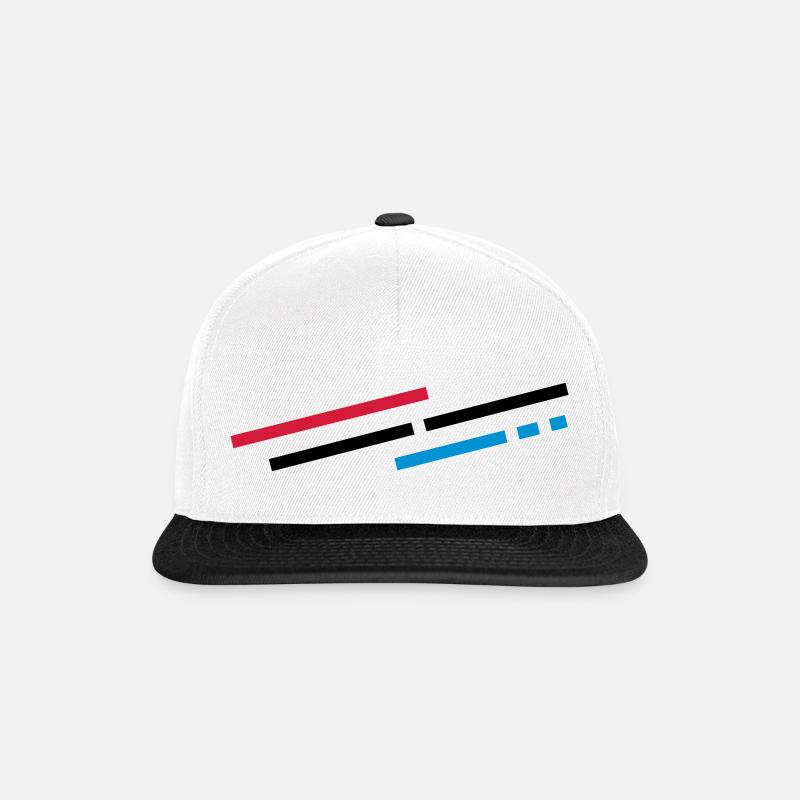 Couleurs Rayures Vecteur - Diagonale - Casquette snapback - blanc/noir