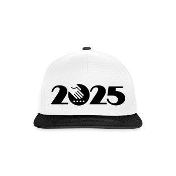 Agriculteur 2025, Jardinier 2025, Agriculteur 2025 - Casquette snapback - blanc/noir - Devant