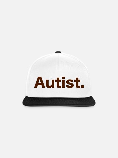 Autist - Snapback Cap - Weiß/Schwarz