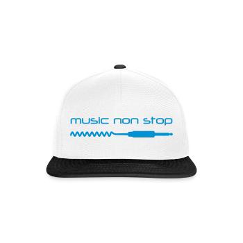 music_non_stop - Snapback Cap - Weiß/Schwarz - Vorne