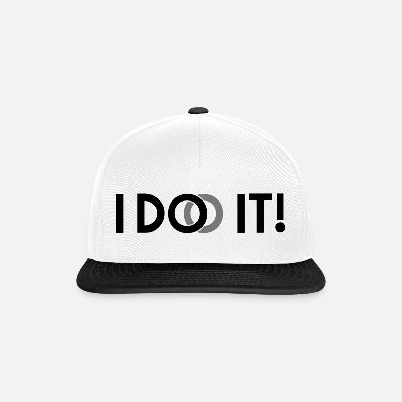 i do it - Snapback Cap - Weiß/Schwarz