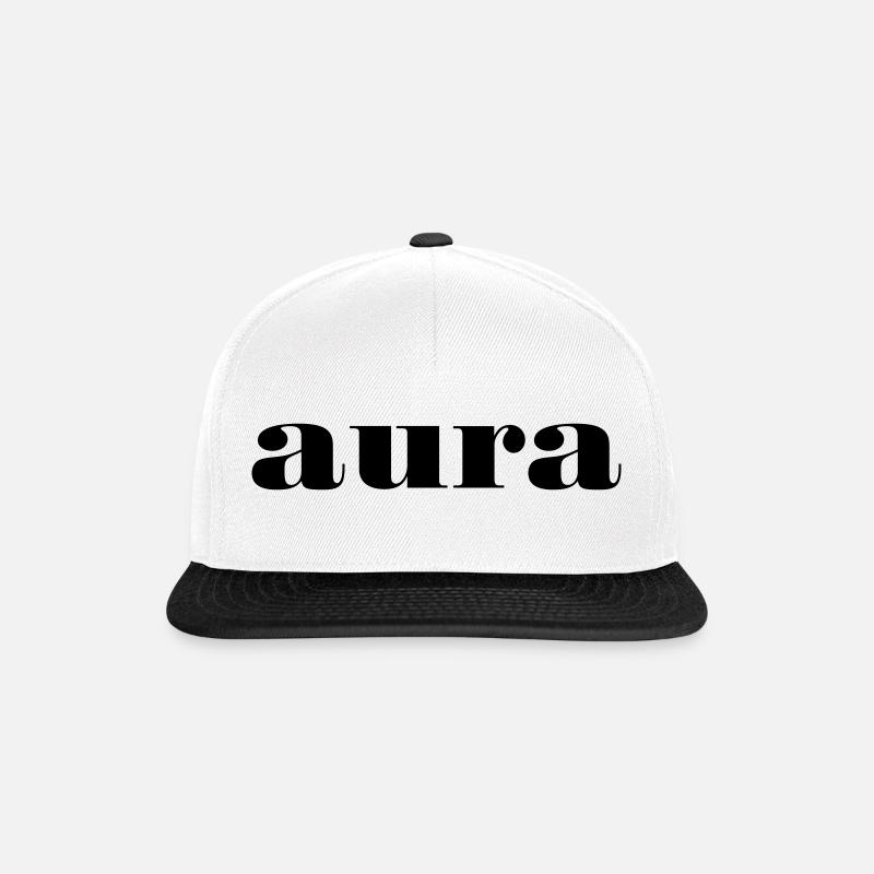aura - Snapback Cap - Weiß/Schwarz
