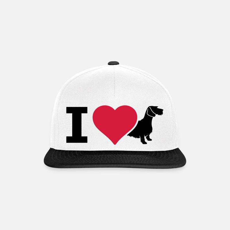 IL Dachshund wire-haired dachshund - Snapback Cap - white/black