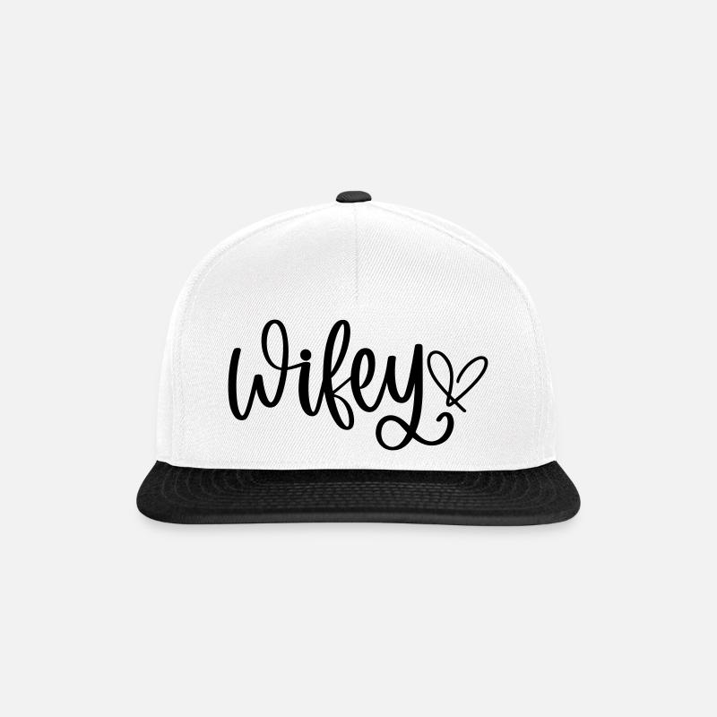 Wifey - Snapback Cap - Weiß/Schwarz
