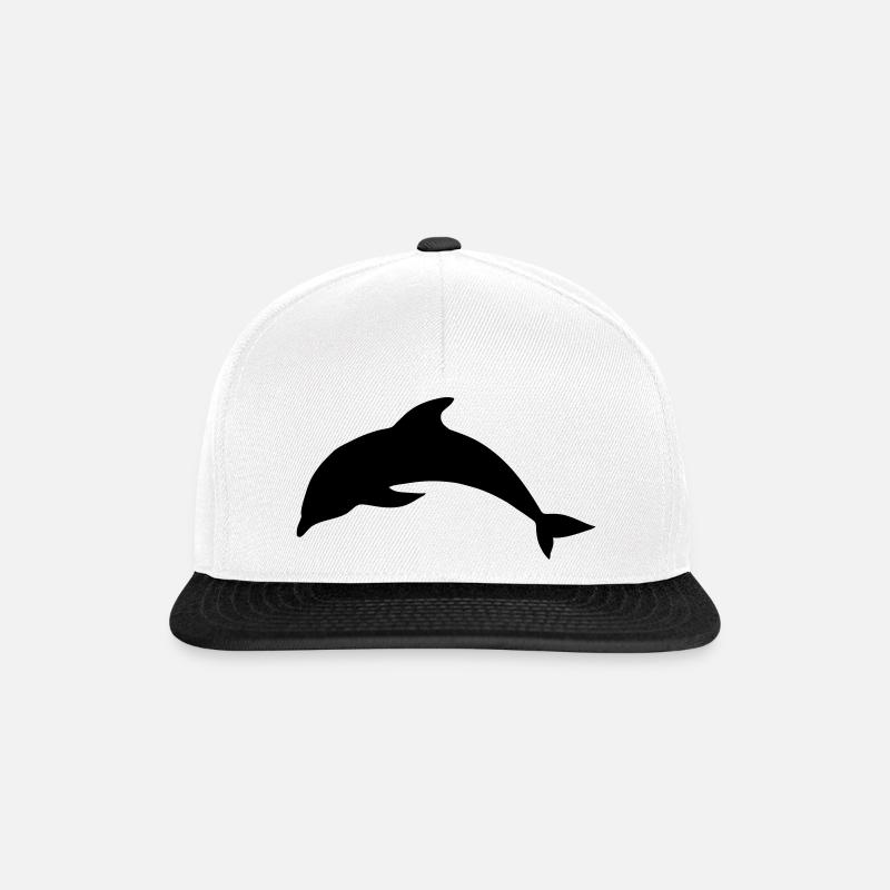 dolphin - Snapback Cap - white/black