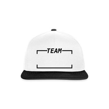 Team Rahmen - Snapback Cap - Weiß/Schwarz - Vorne